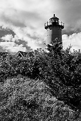 Nauset Light Tower on Cape Cod in Massachusetts - BW